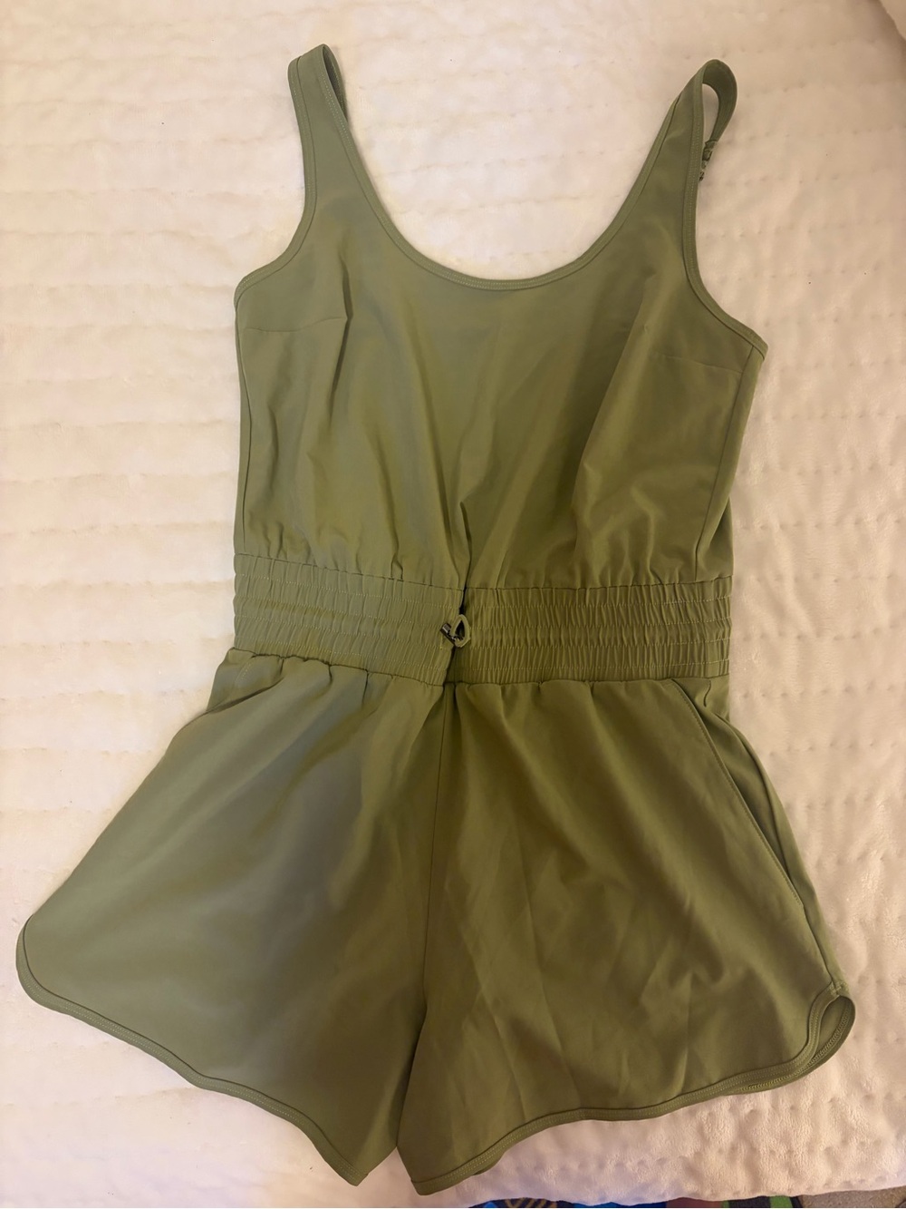 Abercrombie & Fitch Olive Sleeveless Romper